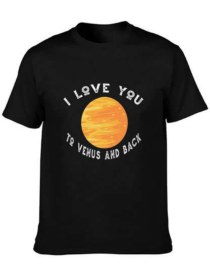 Camiseta Negra Te amo a Venus y de vuelta