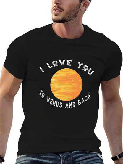 Camiseta Negra Te amo a Venus y de vuelta