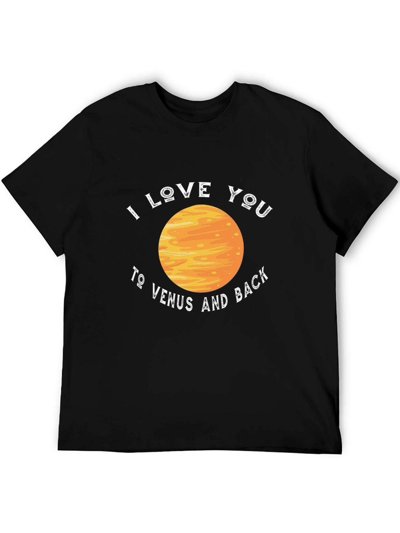 Camiseta Negra Te amo a Venus y de vuelta
