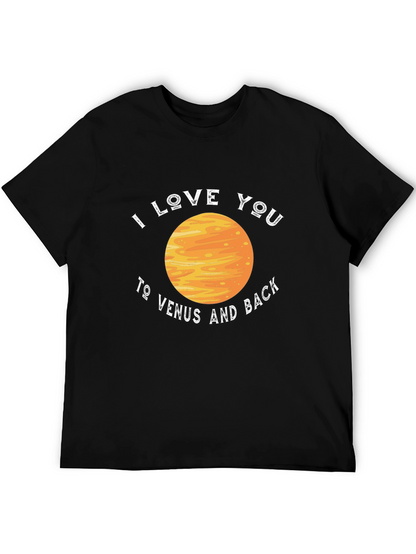 Camiseta Negra Te amo a Venus y de vuelta