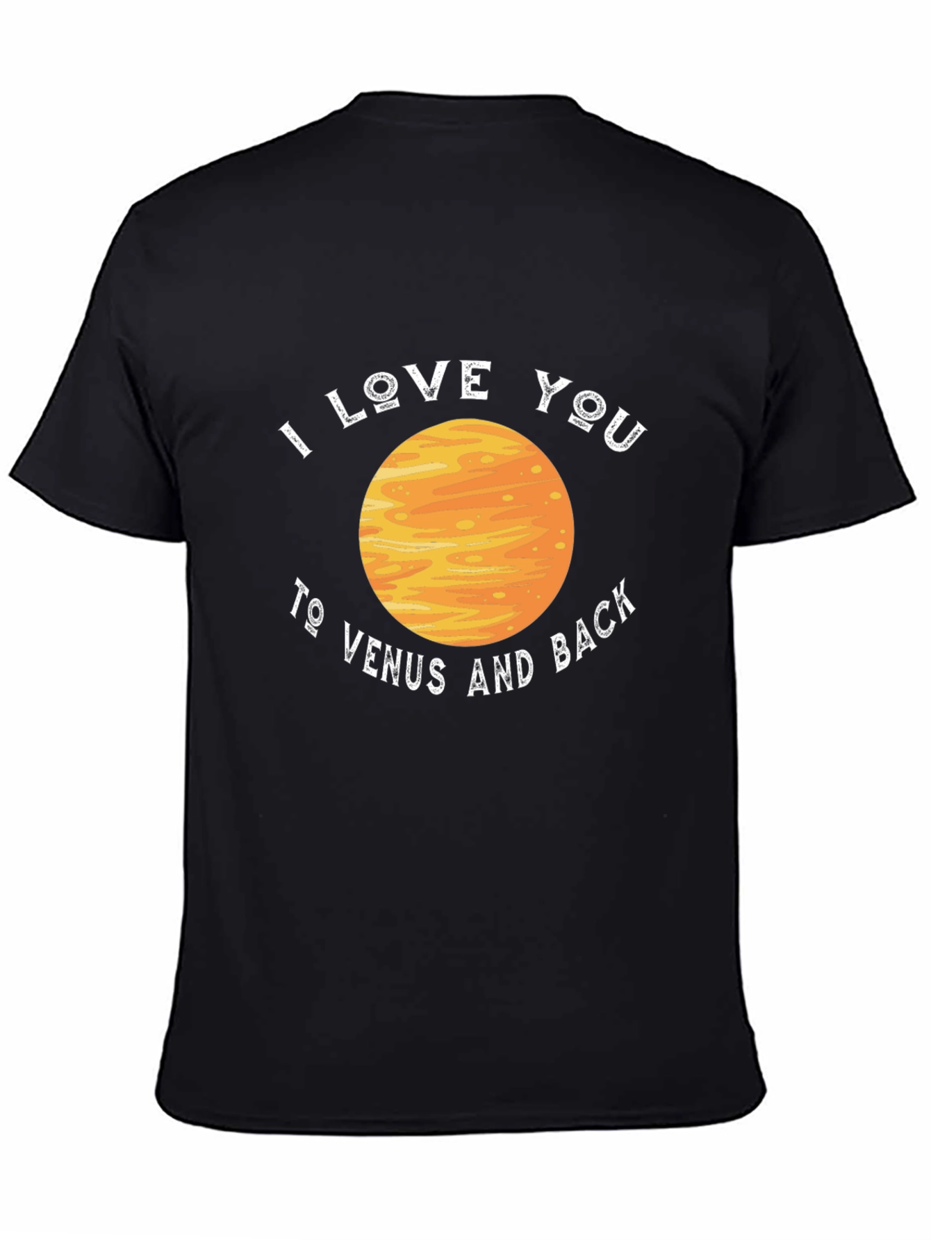 Camiseta Negra Te amo a Venus y de vuelta