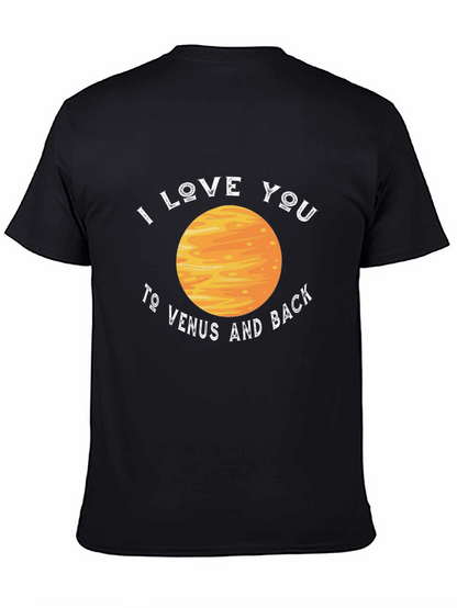 Camiseta Negra Te amo a Venus y de vuelta