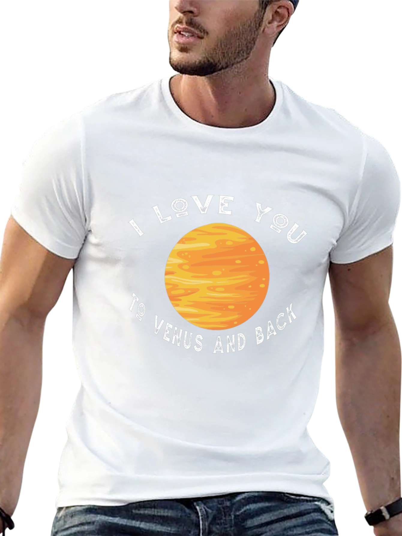 Camiseta Negra Te amo a Venus y de vuelta