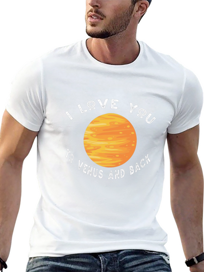 Camiseta Negra Te amo a Venus y de vuelta