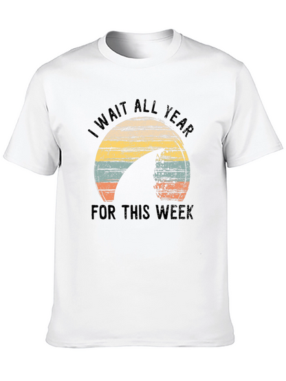 Camiseta Negra: Espero Todo El Año (Tiburón)
