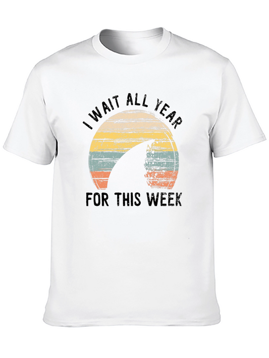 Camiseta Negra: Espero Todo El Año (Tiburón)