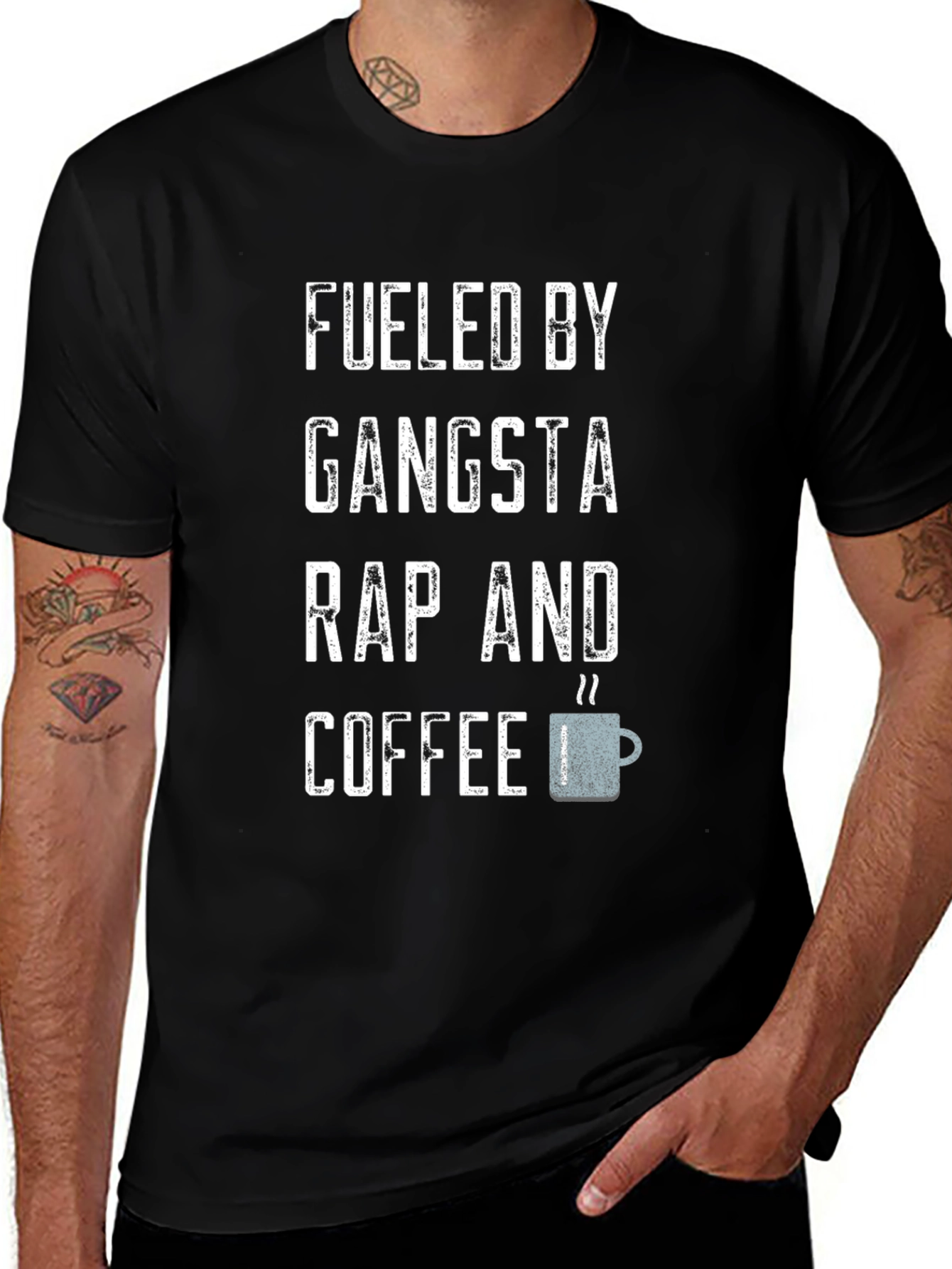 Camiseta Gangsta Rap y Café