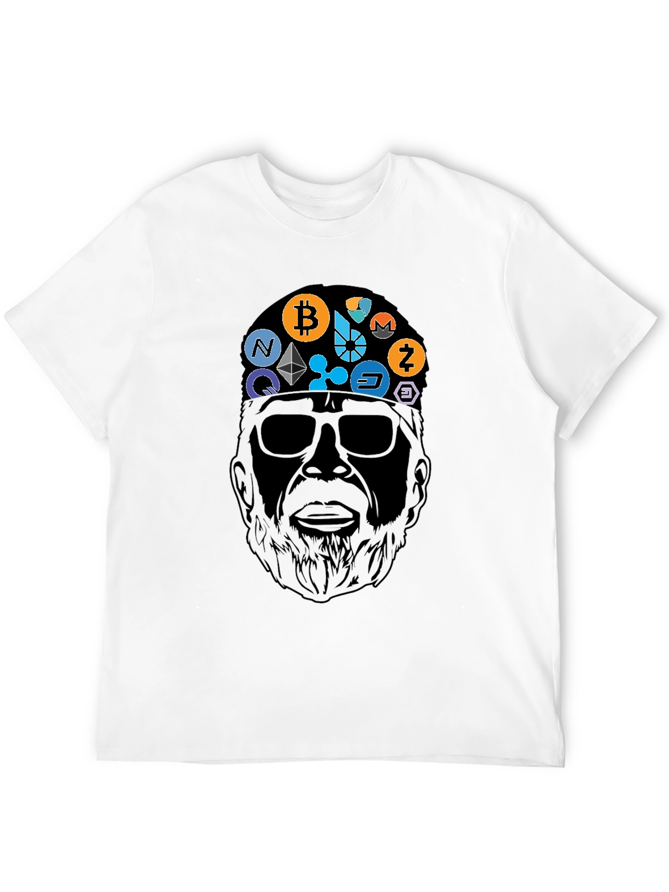 Camiseta Negra Crypto Icon Hombre Diseño Original