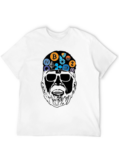 Camiseta Negra Crypto Icon Hombre Diseño Original