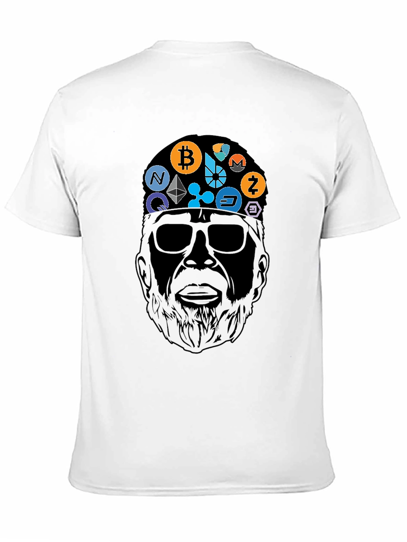 Camiseta Negra Crypto Icon Hombre Diseño Original