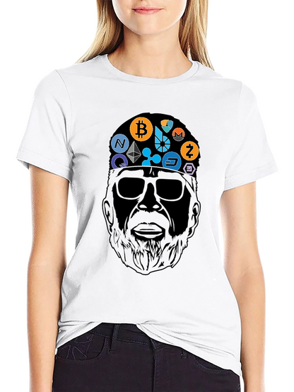 Camiseta Negra Crypto Icon Hombre Diseño Original
