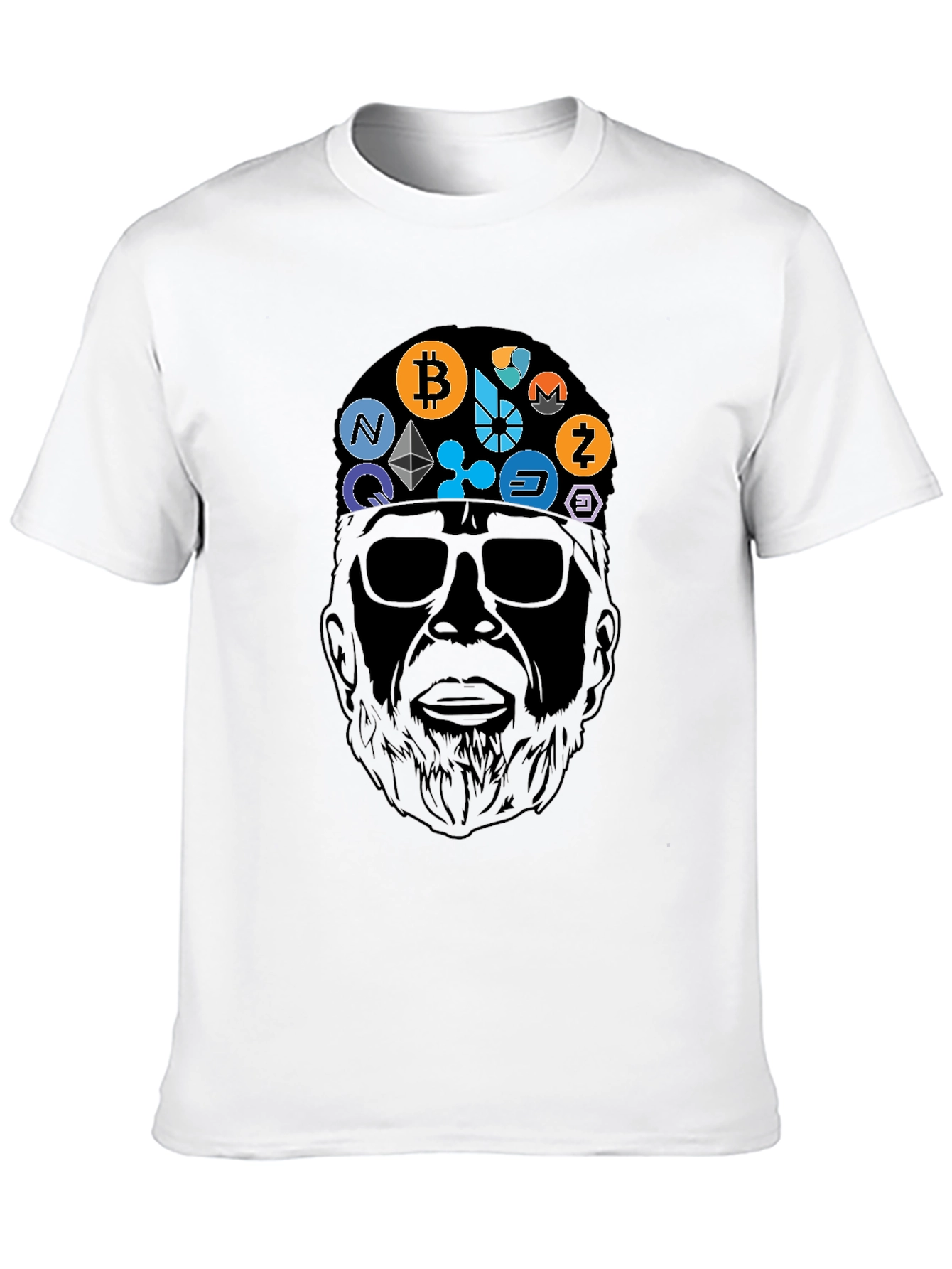 Camiseta Negra Crypto Icon Hombre Diseño Original