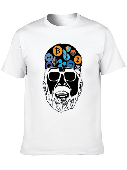 Camiseta Negra Crypto Icon Hombre Diseño Original