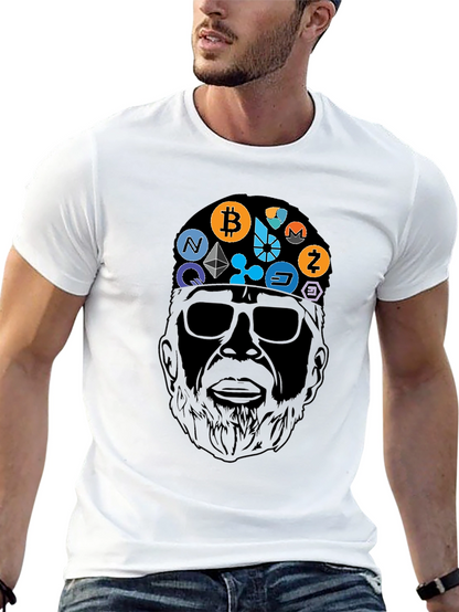 Camiseta Negra Crypto Icon Hombre Diseño Original