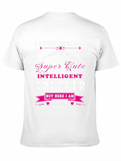 Camiseta Negra: Super Cute Intelligent Trucker