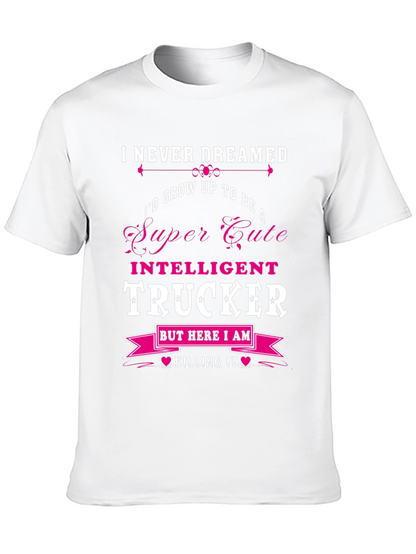 Camiseta Negra: Super Cute Intelligent Trucker