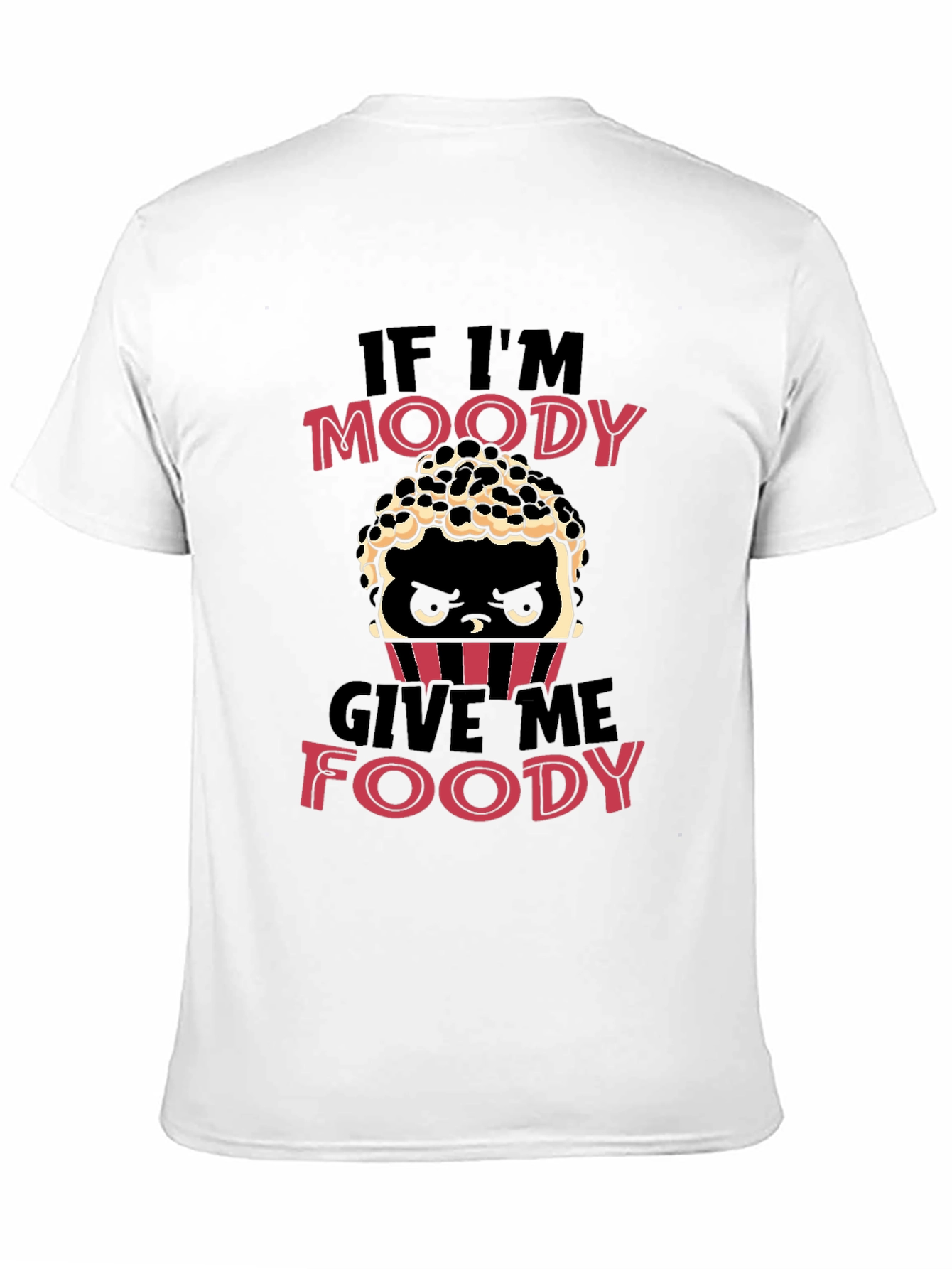 Camiseta Negra Moody Foody para Amantes de la Comida