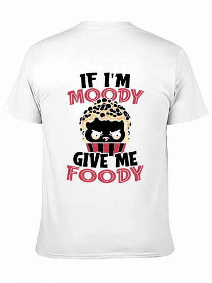 Camiseta Negra Moody Foody para Amantes de la Comida