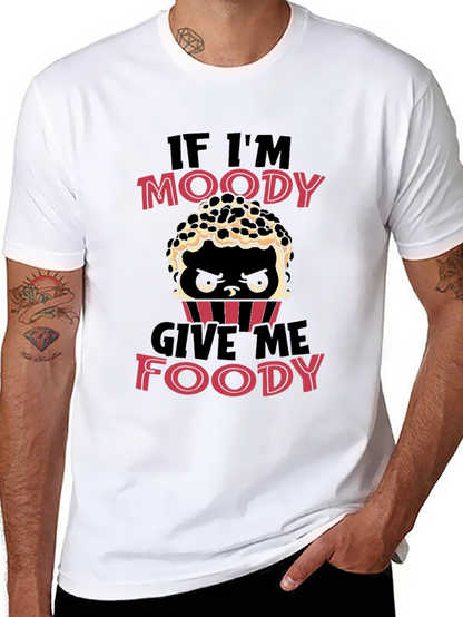 Camiseta Negra Moody Foody para Amantes de la Comida