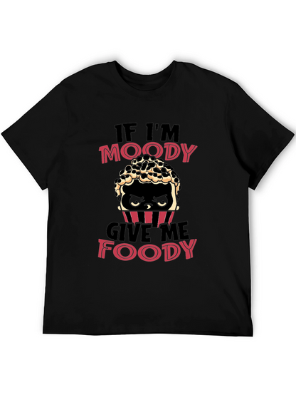Camiseta Negra Moody Foody para Amantes de la Comida