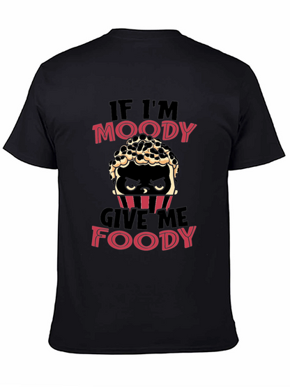 Camiseta Negra Moody Foody para Amantes de la Comida