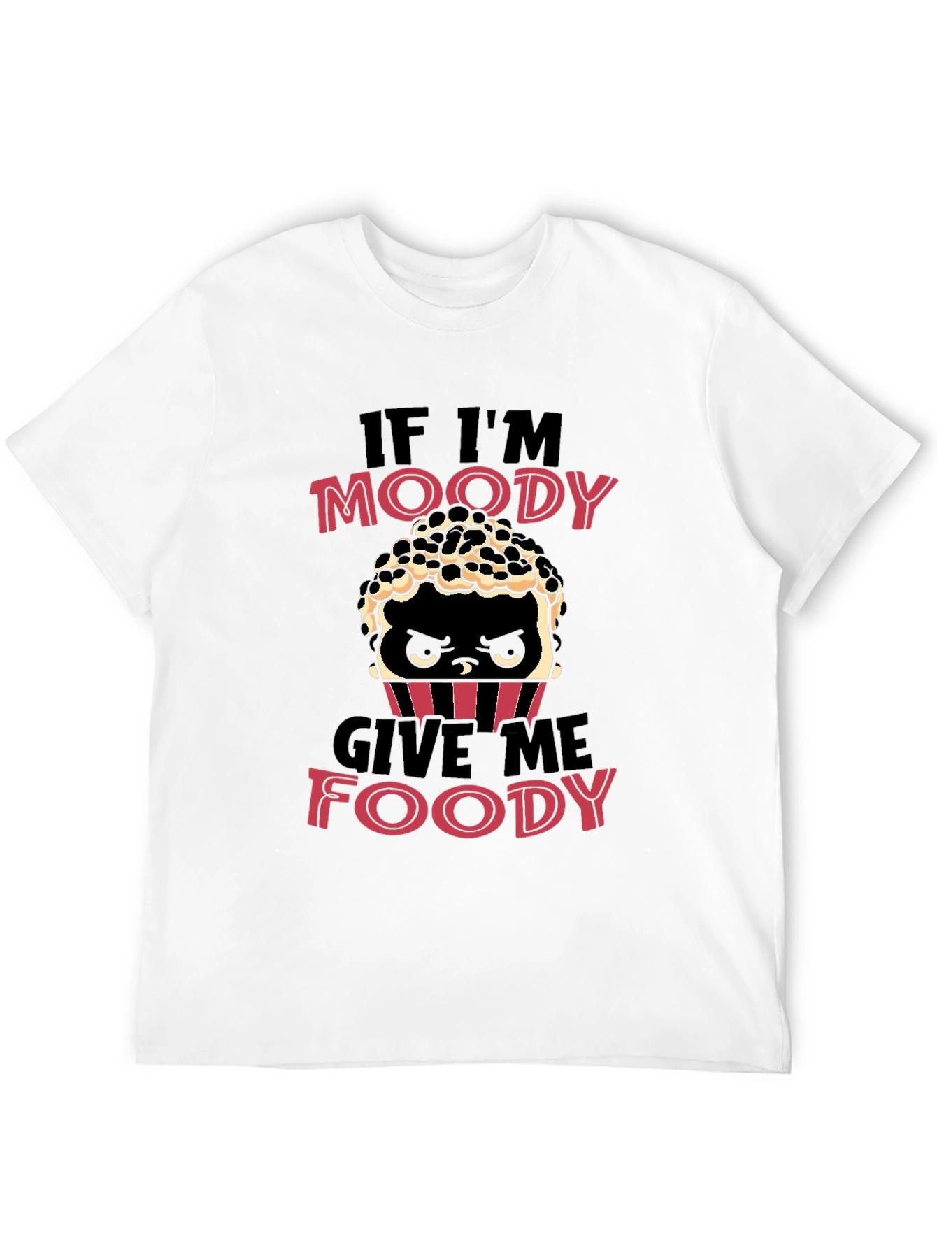 Camiseta Negra Moody Foody para Amantes de la Comida