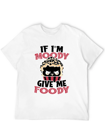 Camiseta Negra Moody Foody para Amantes de la Comida