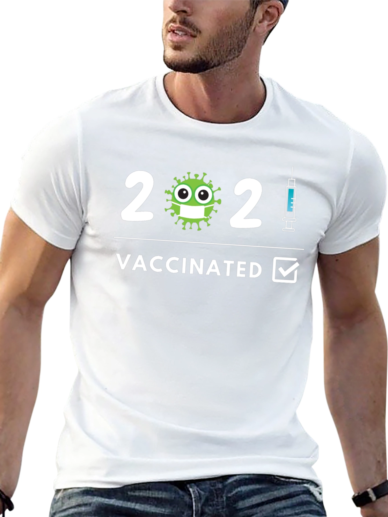 Camiseta Vacunado 2021 - Humor y Protección