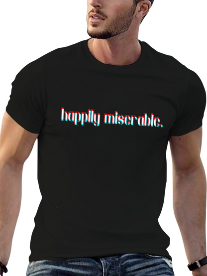 Camiseta Negra Happily Miserable