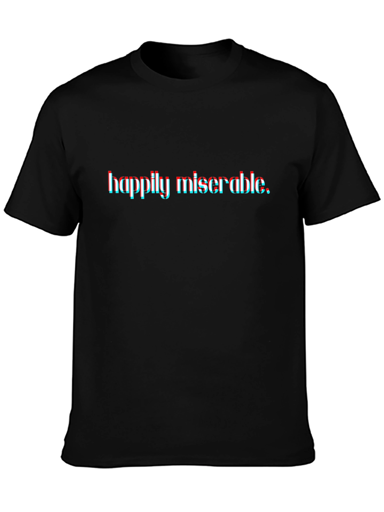 Camiseta Negra Happily Miserable