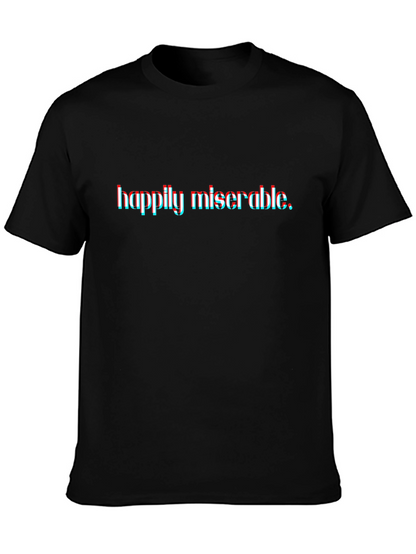 Camiseta Negra Happily Miserable