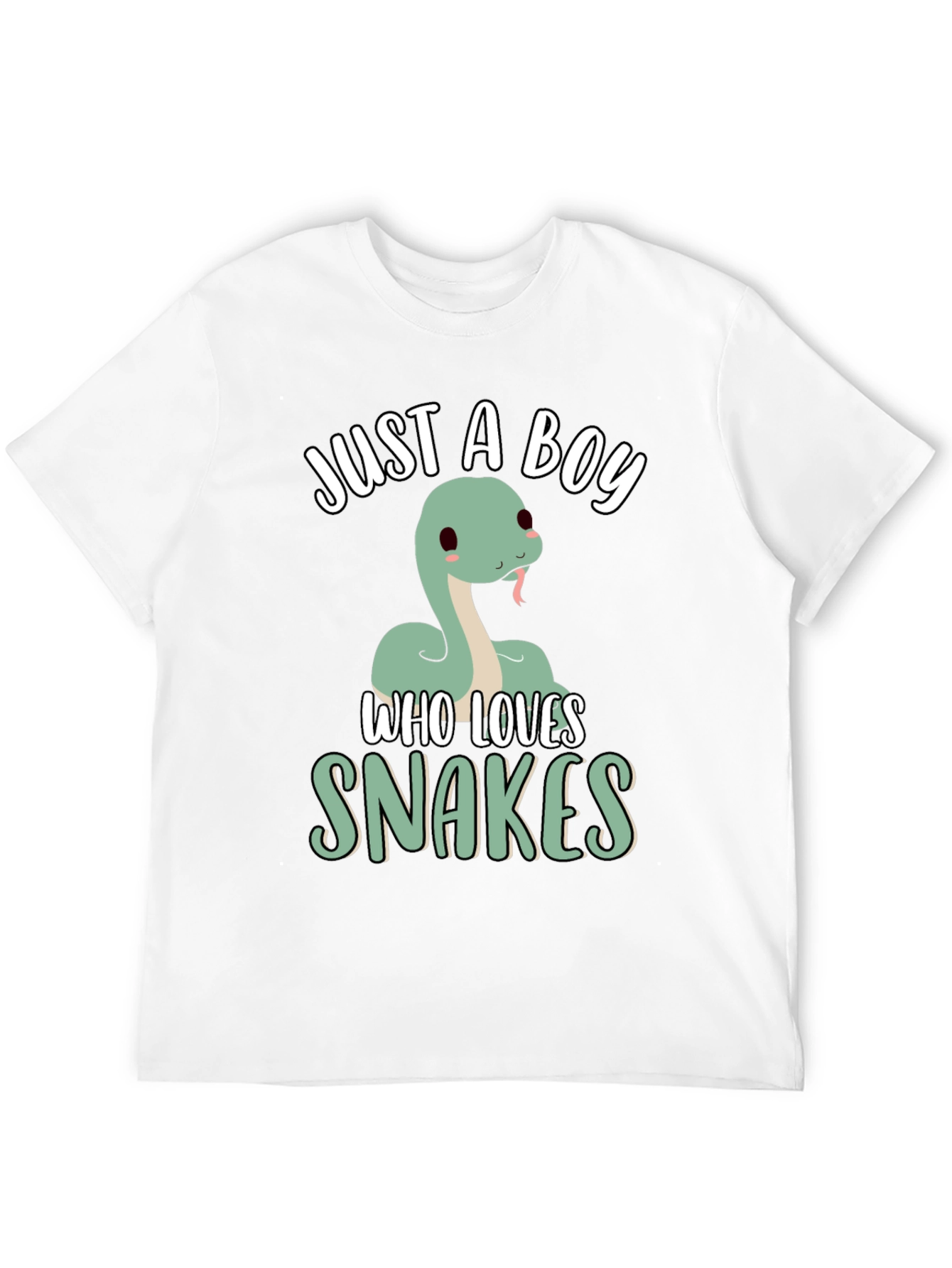 Camiseta Negra Just a Boy Who Loves Snakes
