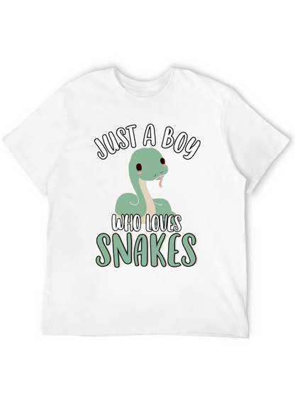 Camiseta Negra Just a Boy Who Loves Snakes
