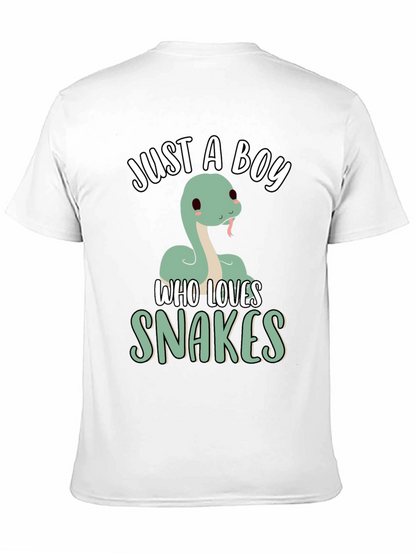 Camiseta Negra Just a Boy Who Loves Snakes