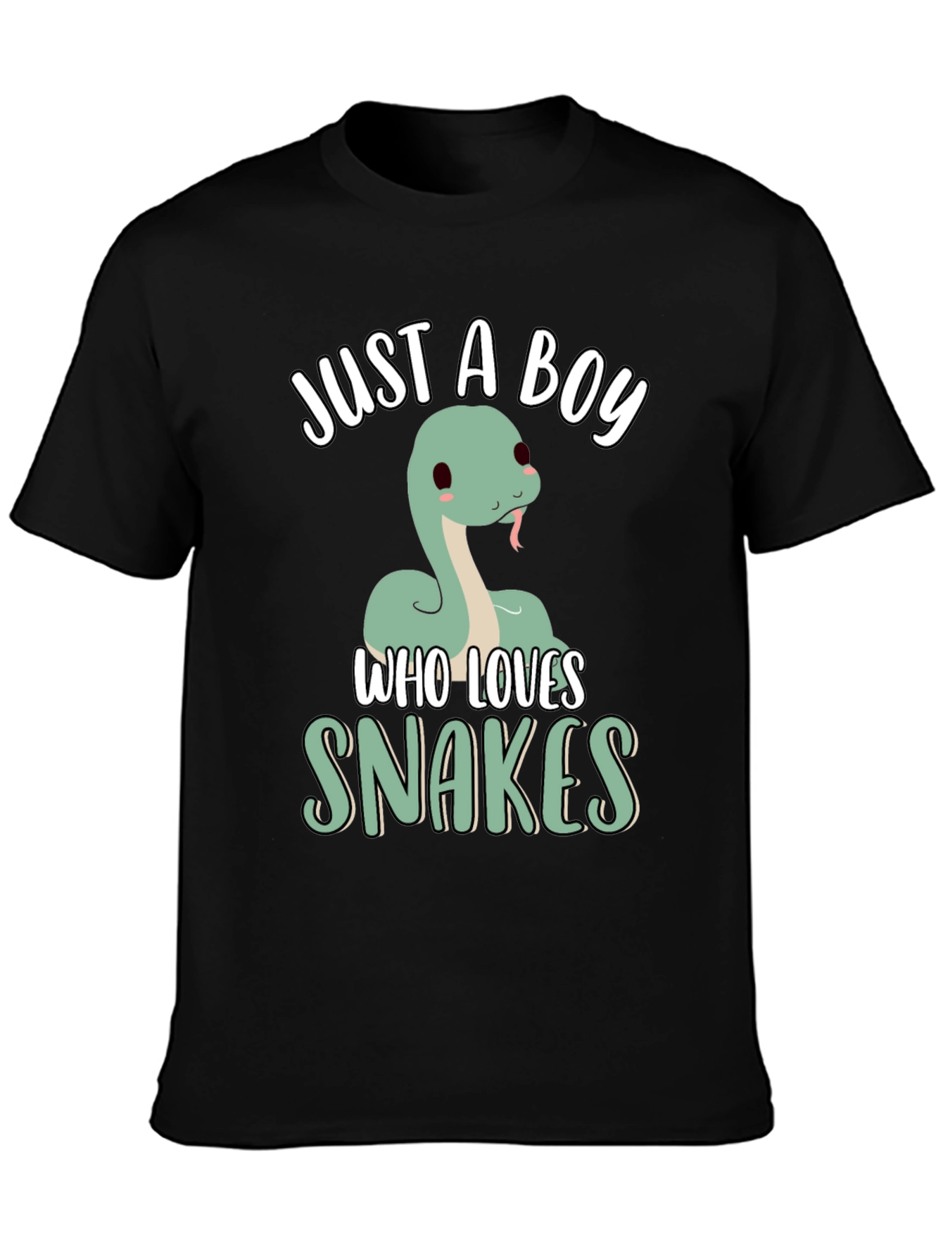 Camiseta Negra Just a Boy Who Loves Snakes