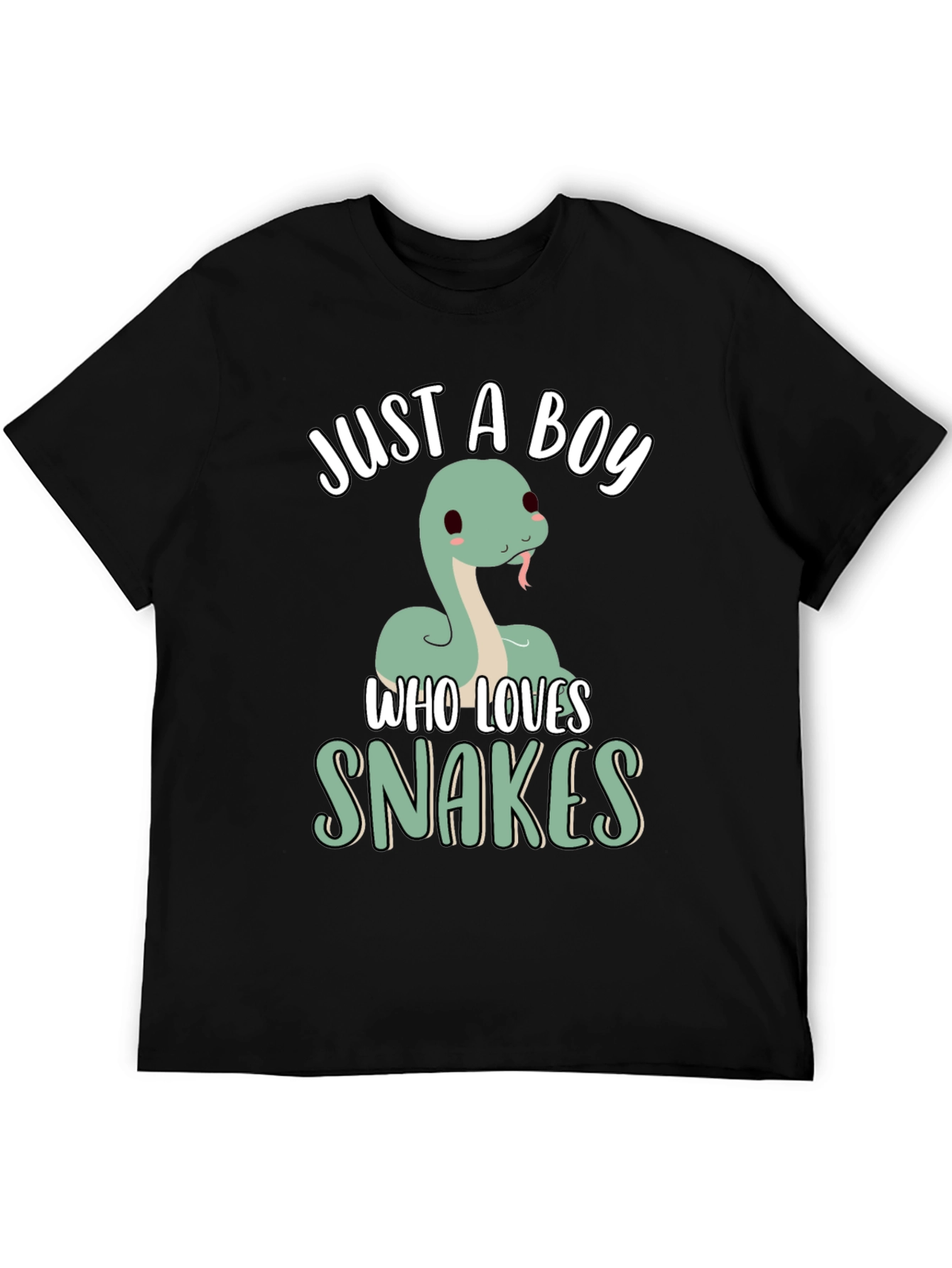 Camiseta Negra Just a Boy Who Loves Snakes