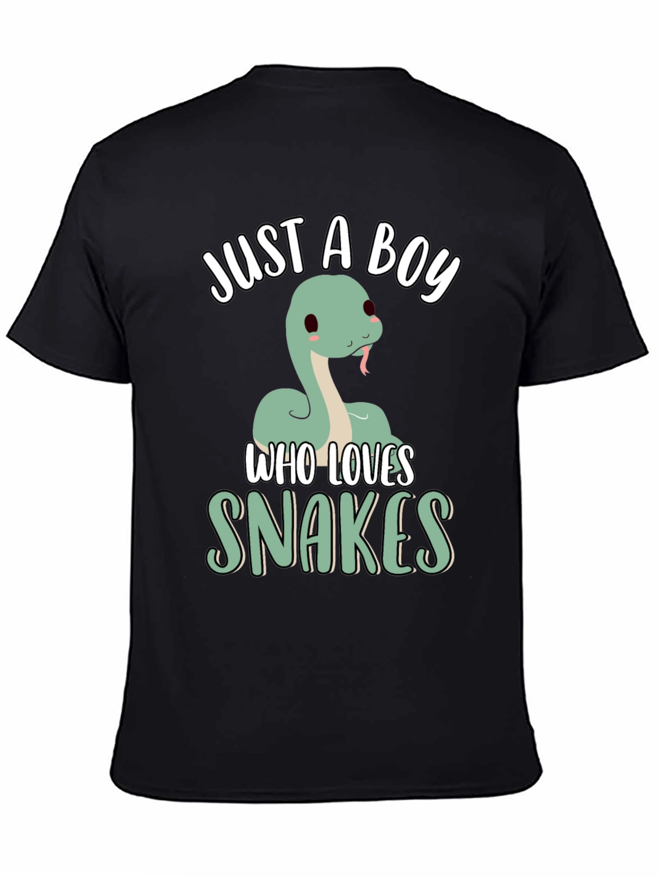 Camiseta Negra Just a Boy Who Loves Snakes