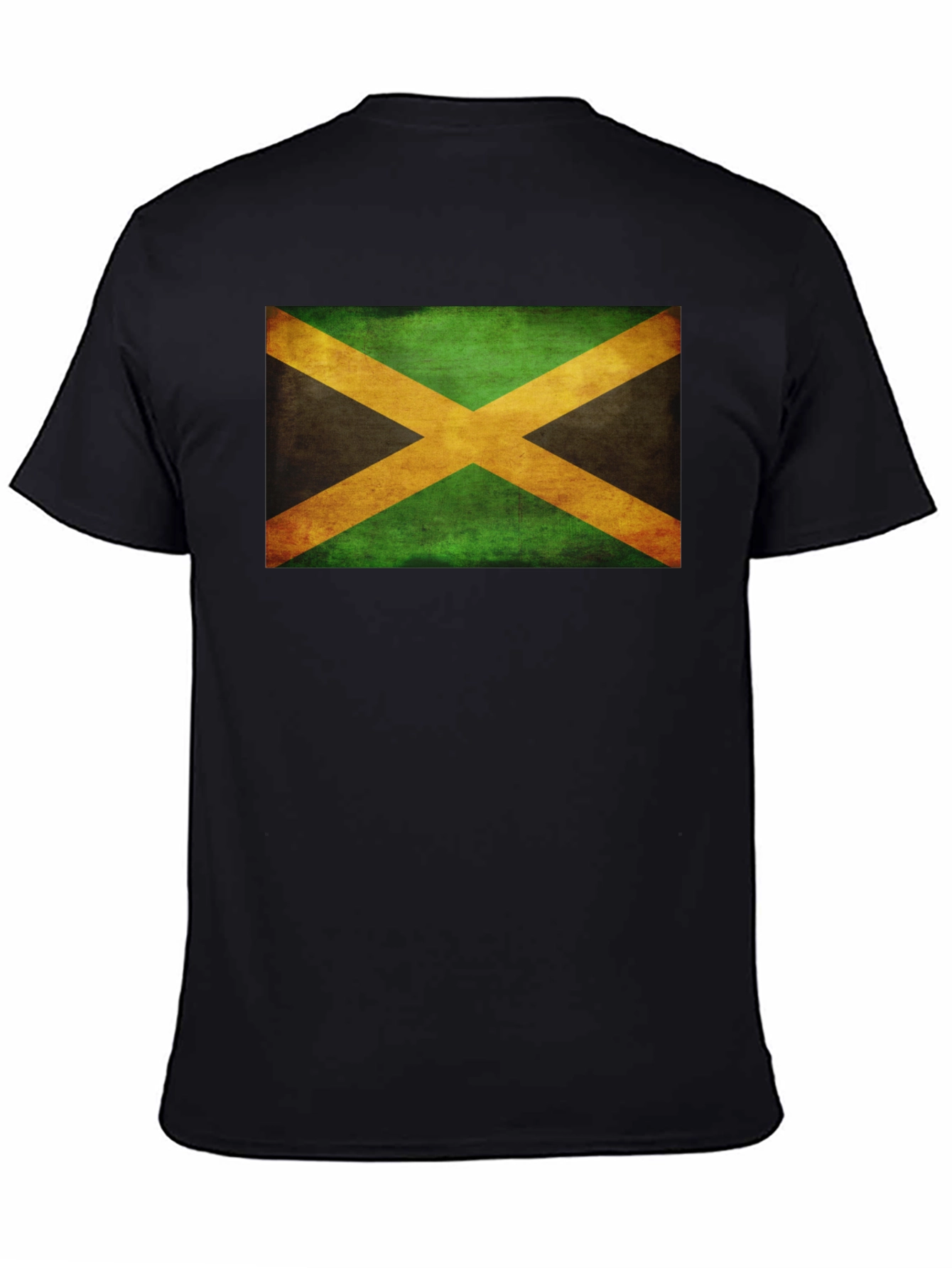 Camiseta Negra con Bandera de Jamaica