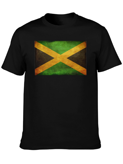 Camiseta Negra con Bandera de Jamaica