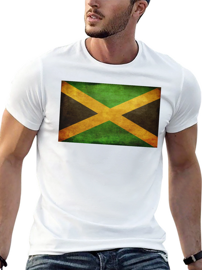 Camiseta Negra con Bandera de Jamaica