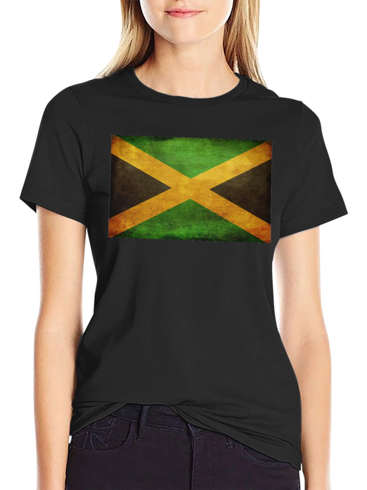 Camiseta Negra con Bandera de Jamaica