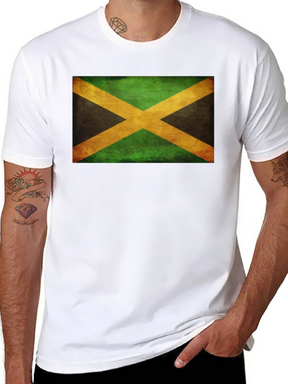 Camiseta Negra con Bandera de Jamaica