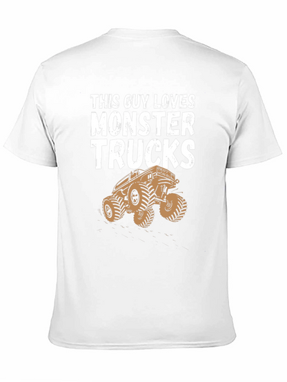 Camiseta Hombre This Guy Loves Monster Trucks Negra