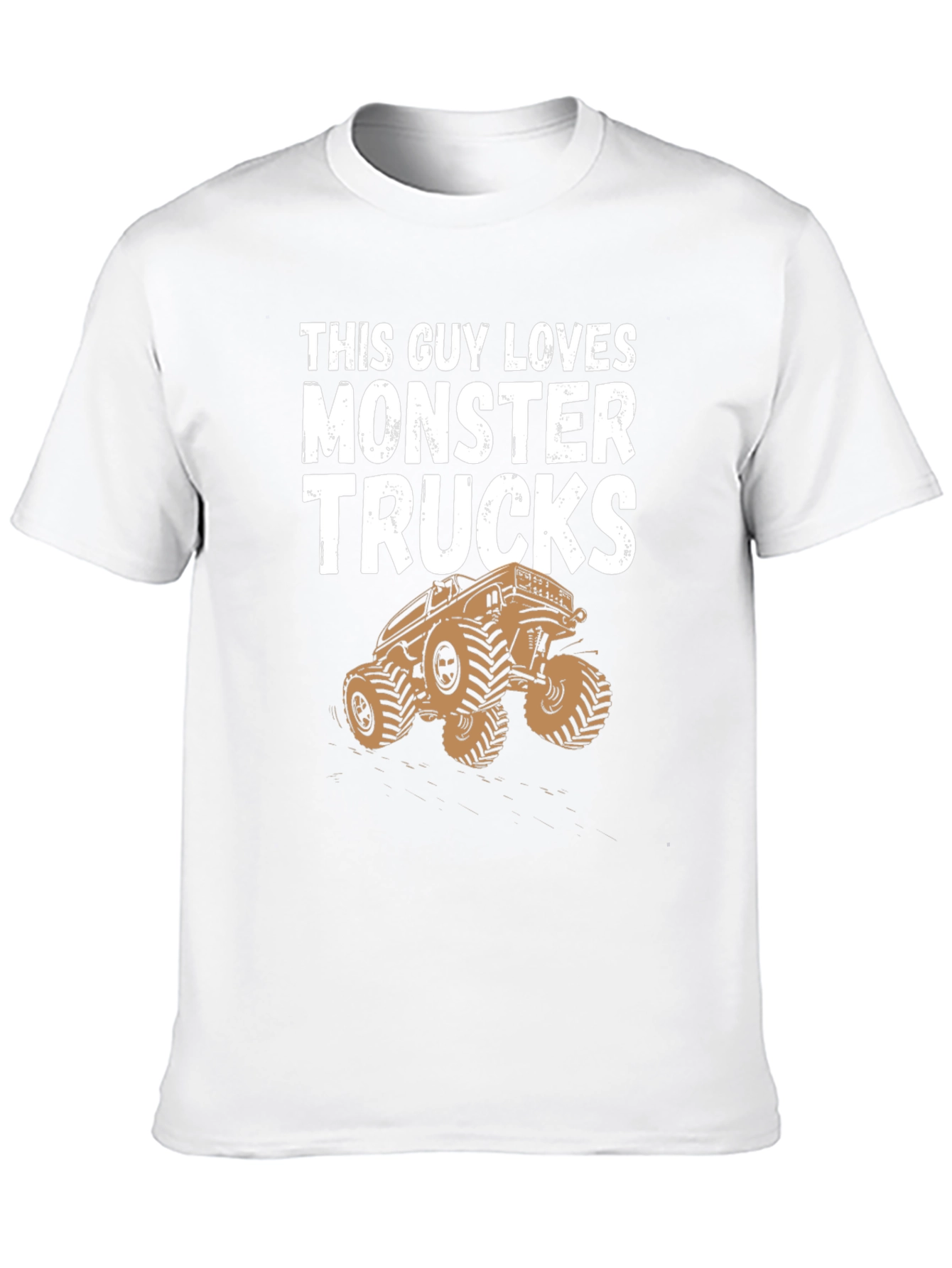 Camiseta Hombre This Guy Loves Monster Trucks Negra