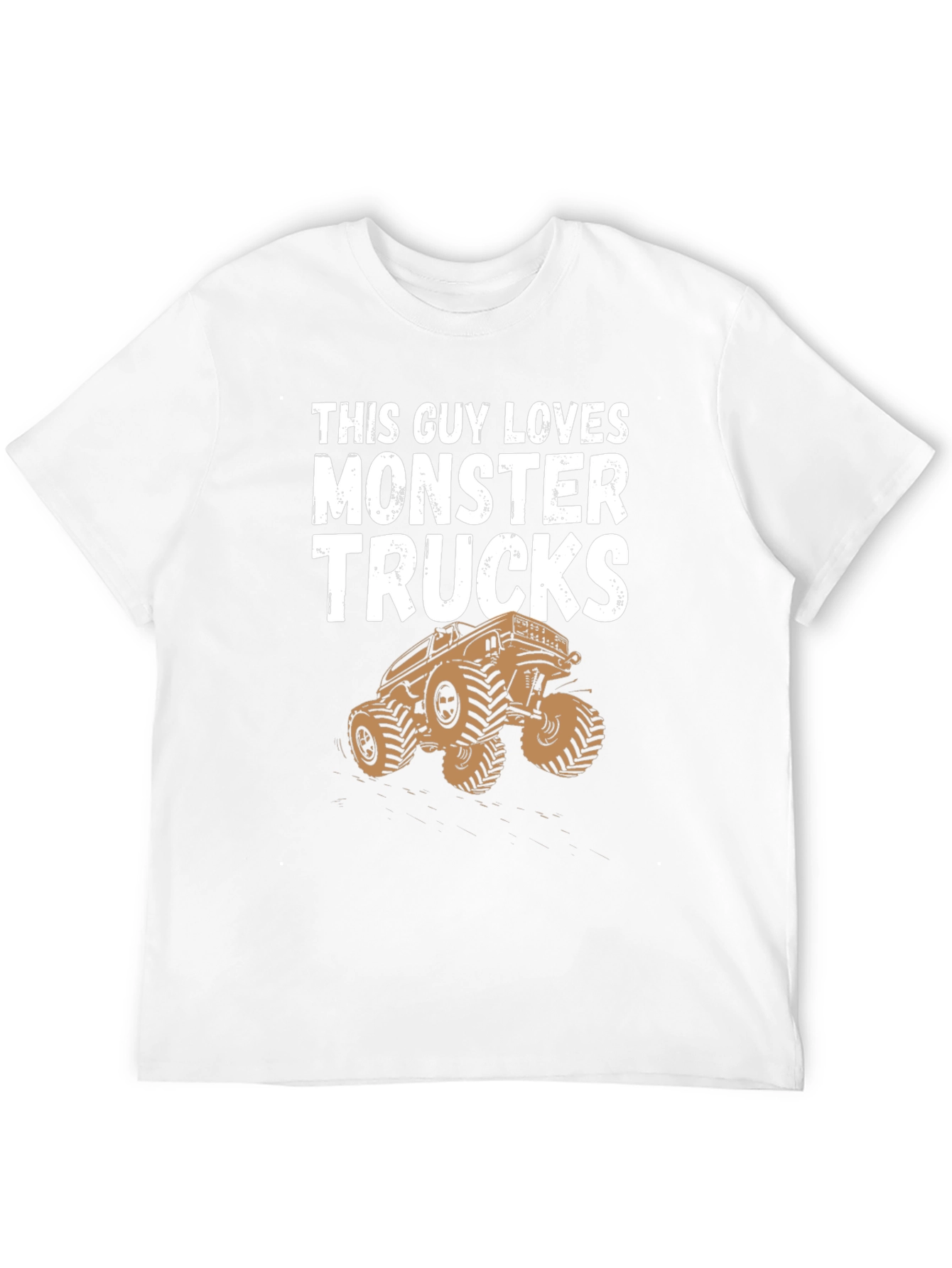 Camiseta Hombre This Guy Loves Monster Trucks Negra