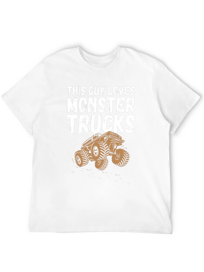 Camiseta Hombre This Guy Loves Monster Trucks Negra