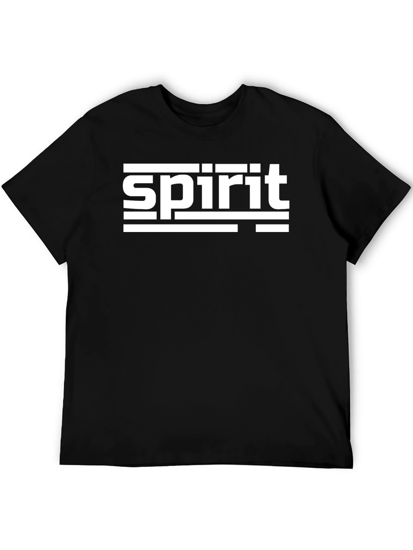 Camiseta Negra Spirit Diseño Gráfico Moderno