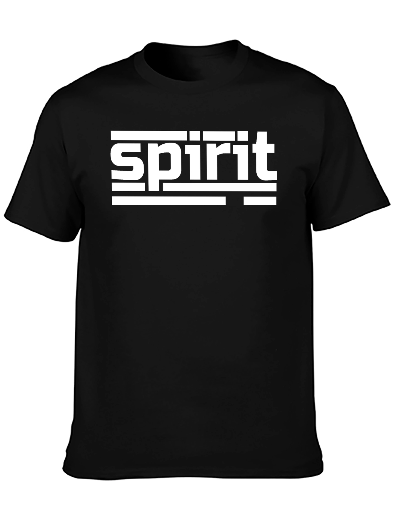 Camiseta Negra Spirit Diseño Gráfico Moderno
