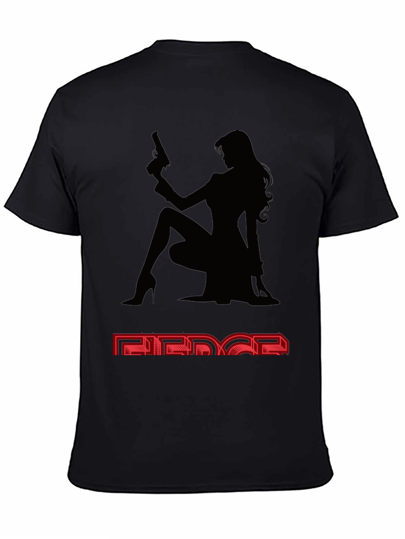 Camiseta Negra Mujer Fatal - Estilo y Audacia