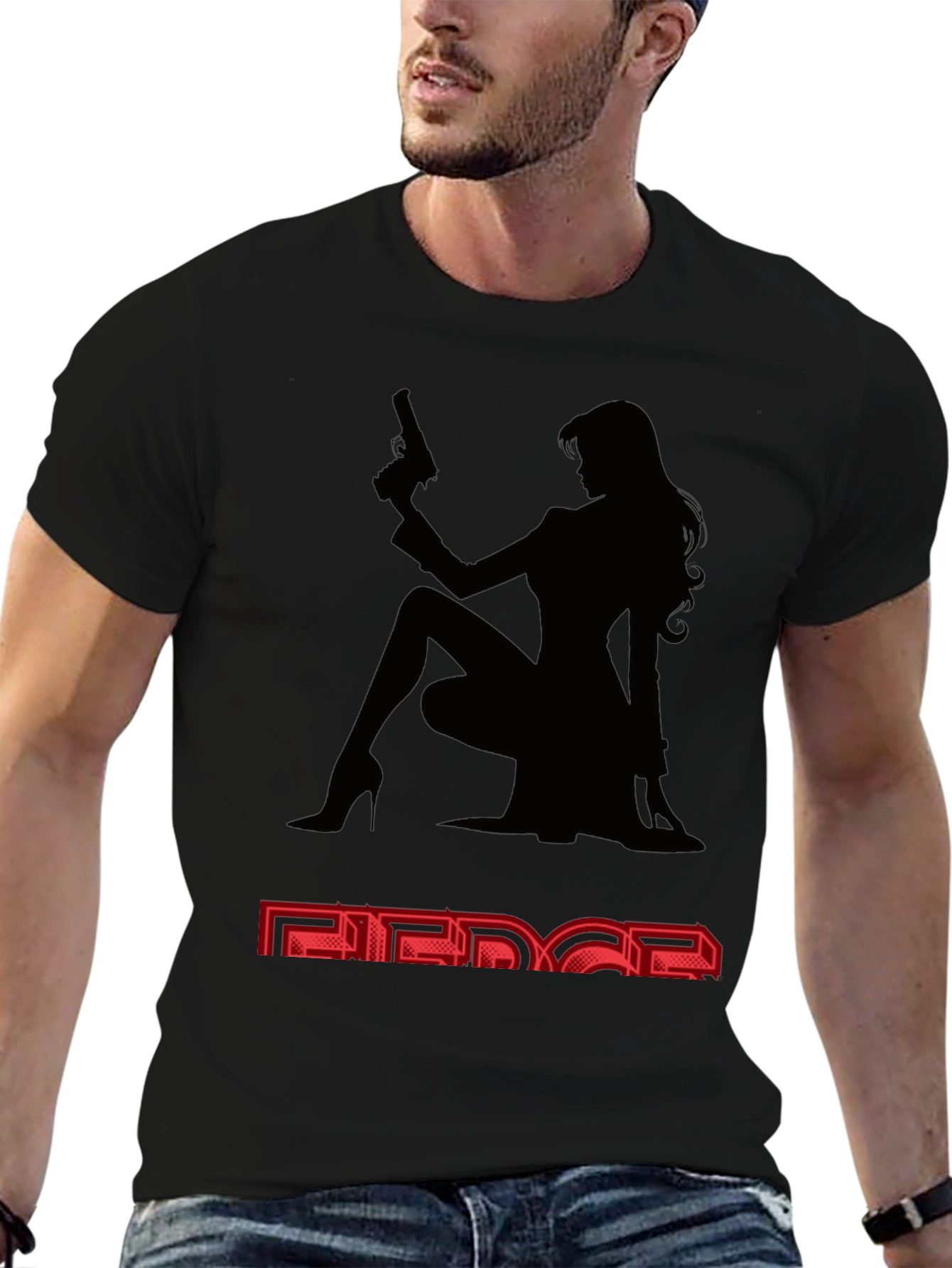 Camiseta Negra Mujer Fatal - Estilo y Audacia